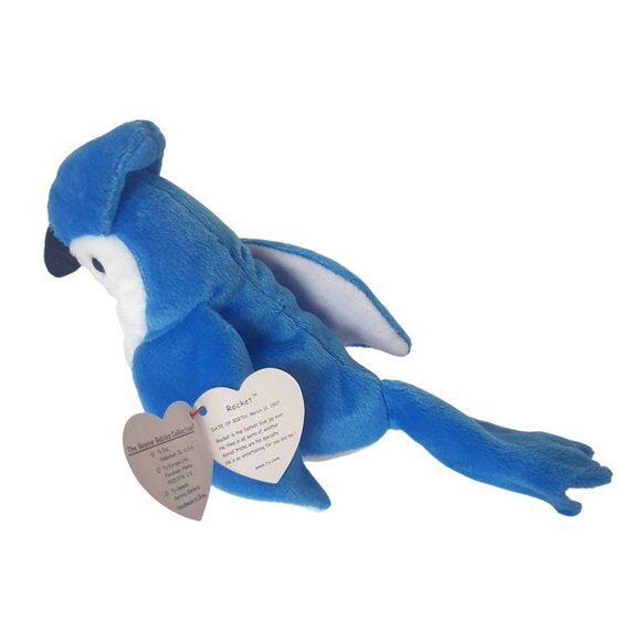 VTG Ty Beanie Babies Rocket Blue Jay 6.5" Plush Toy '97 Collectible - Picture 4 of 8